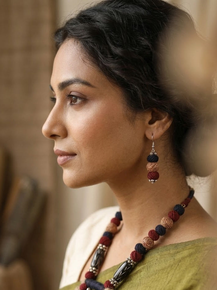 Devi Shakti Handmade Necklace & Earrings Set