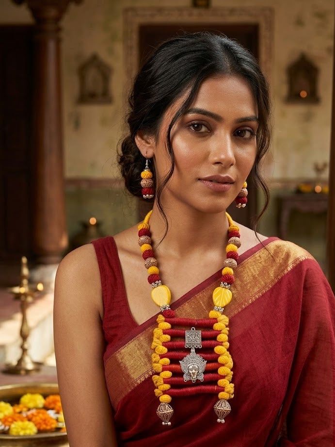 Devi Shakti Handmade Necklace & Earrings Set