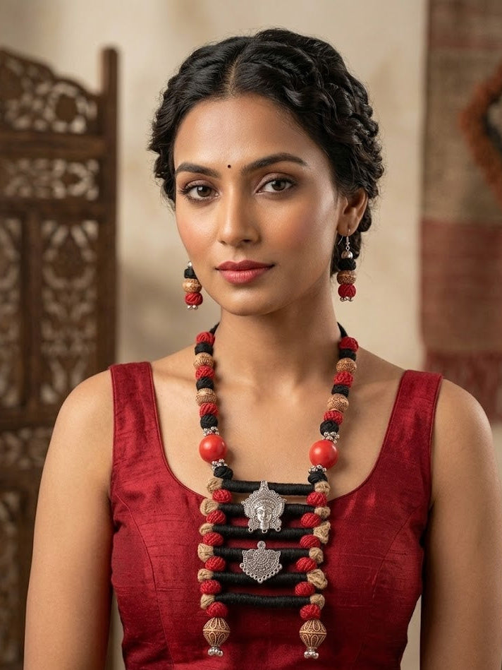 Devi Shakti Handmade Necklace & Earrings Set