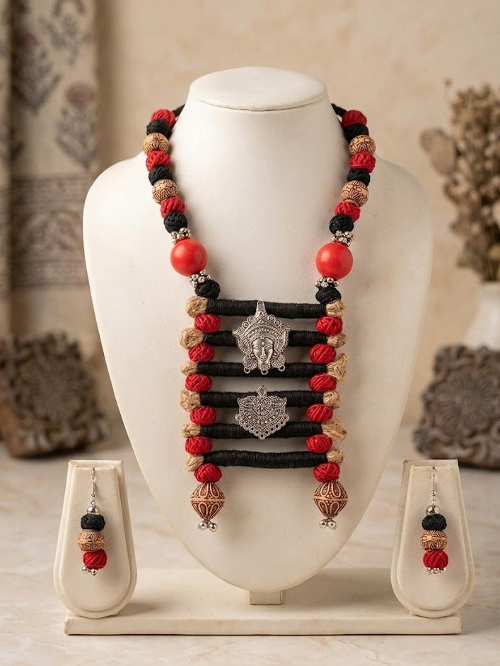 Devi Shakti Handmade Necklace & Earrings Set