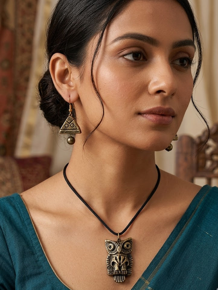 Mystic Owl Mud Jewellery Set