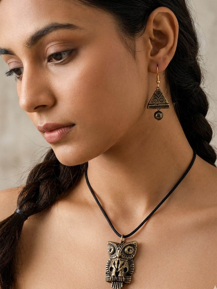 Mystic Owl Mud Jewellery Set