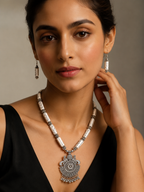 Chandrika Pendant Necklace & Earrings Set