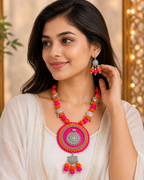 Gulnaar Mandala Handmade Necklace & Earrings Set