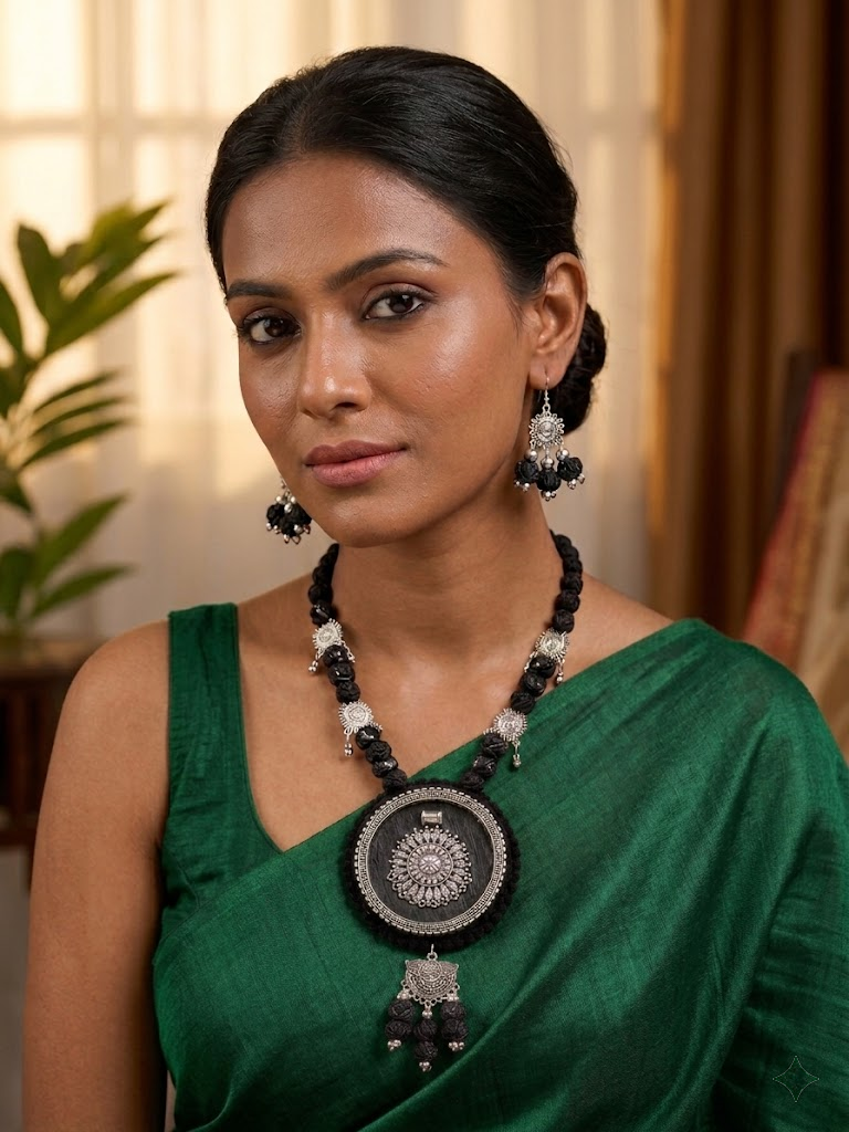 Gulnaar Mandala Handmade Necklace & Earrings Set
