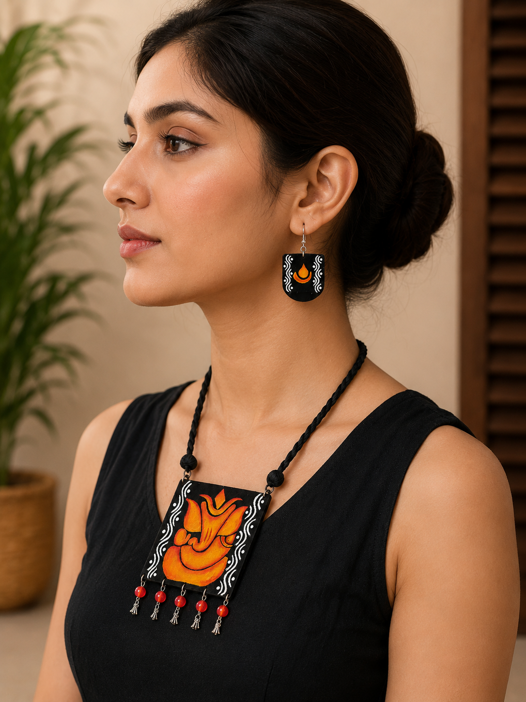 Vakratunda Pendant Set