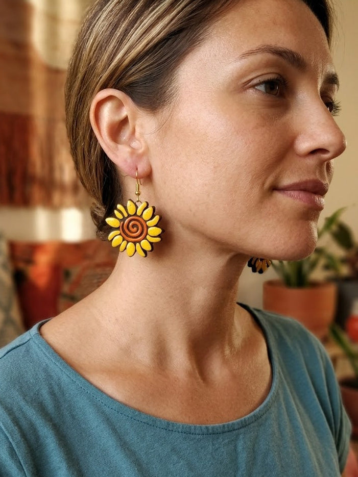 Flower Bloom Mud Earrings