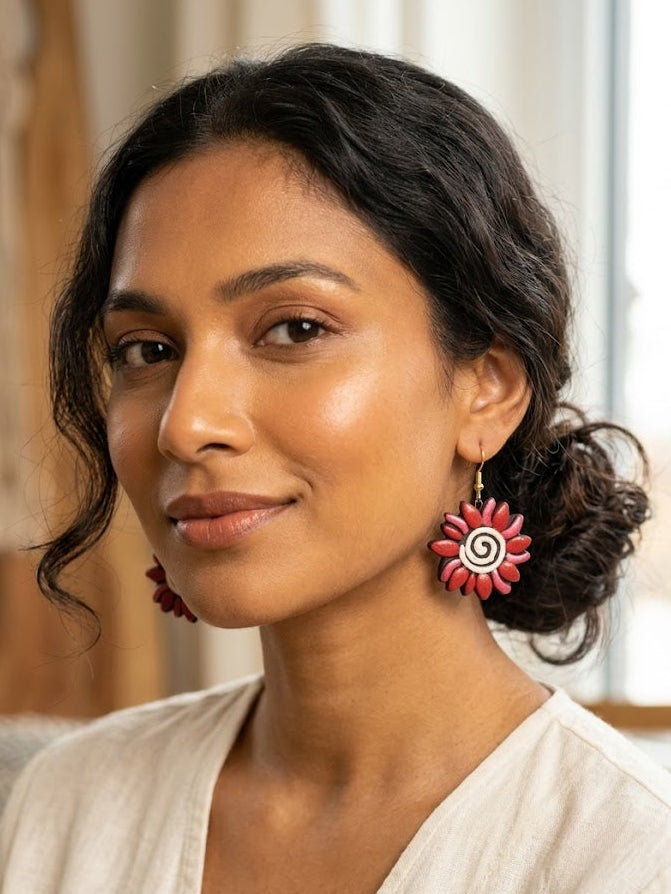 Flower Bloom Mud Earrings