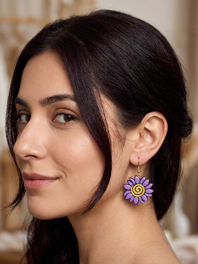 Flower Bloom Mud Earrings