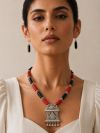 Ganesha Temple Pendant Necklace Set