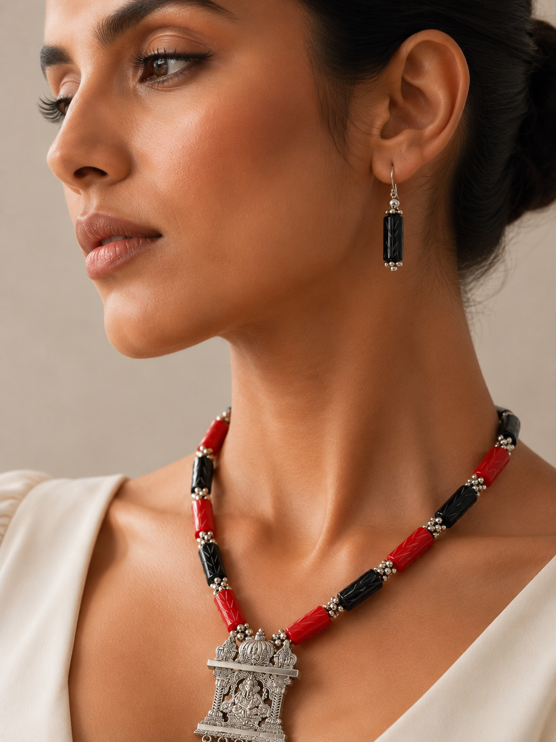 Ganesh Darbar Heritage Necklace & Earrings Set