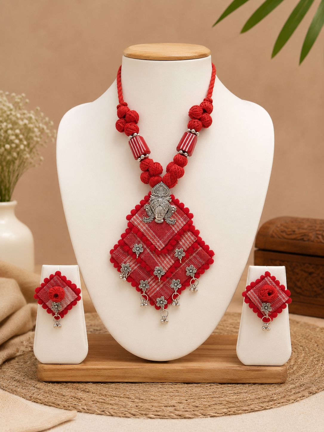 Gulnaar Devi Fabric Statement Necklace Set