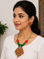 Gulnaar Devi Fabric Statement Necklace Set