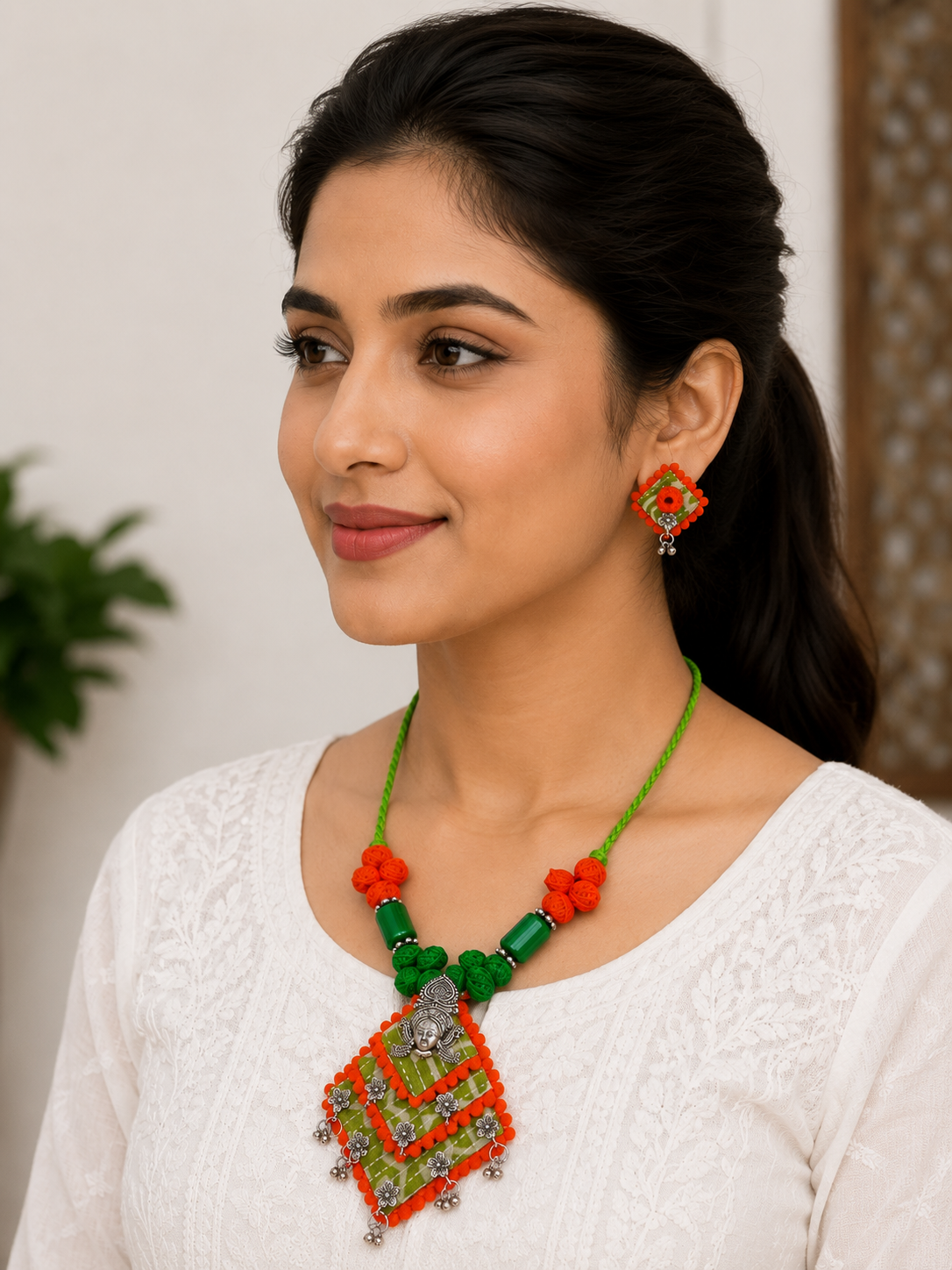 Gulnaar Devi Fabric Statement Necklace Set