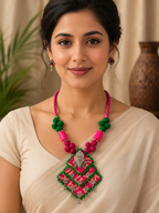 Gulnaar Devi Fabric Statement Necklace Set