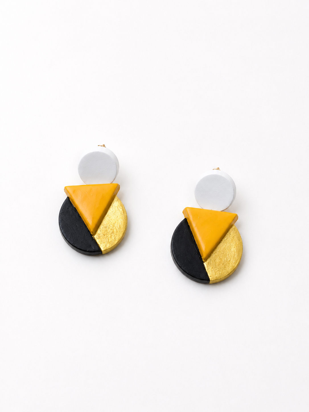 Monochrome Geo Pop Stud Earrings