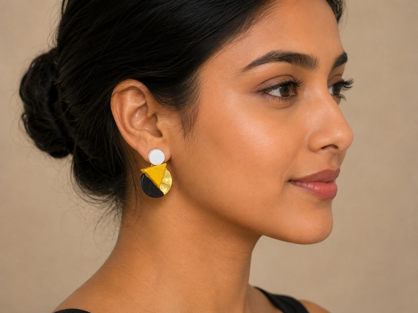 Monochrome Geo Pop Stud Earrings