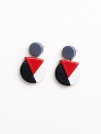 Monochrome Geo Pop Stud Earrings