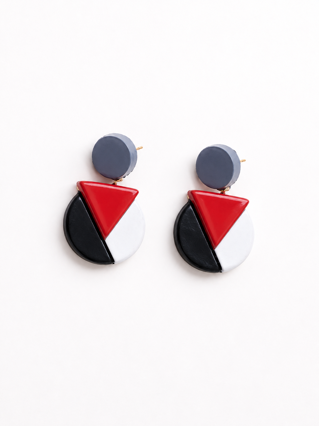 Monochrome Geo Pop Stud Earrings
