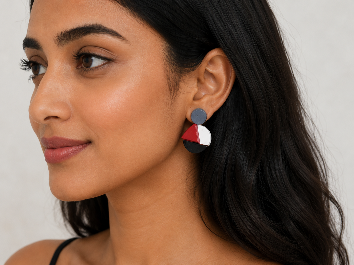 Monochrome Geo Pop Stud Earrings