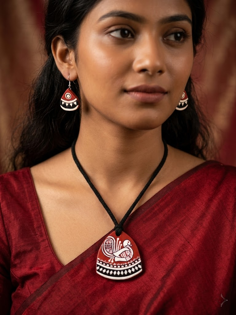 Peacock Pendant Set