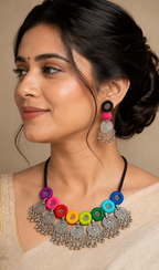 Navrang Coin Charm Necklace Set
