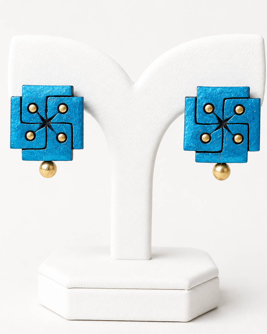 Spiral Handcrafted Stud Earrings