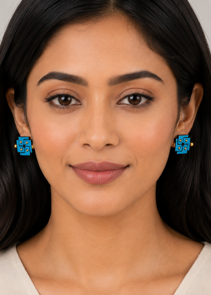 Spiral Handcrafted Stud Earrings