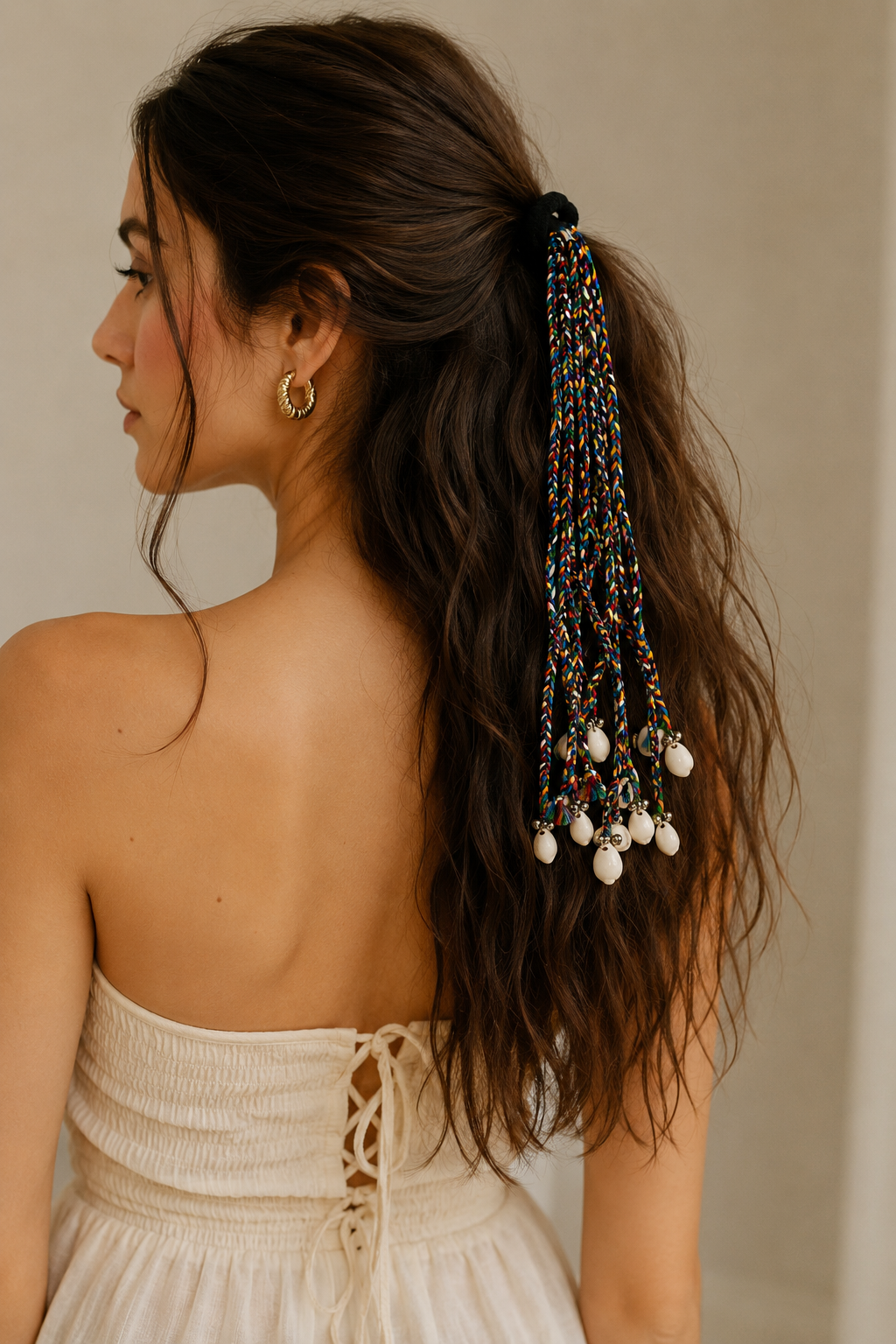 Shell Tassel Hair Tie