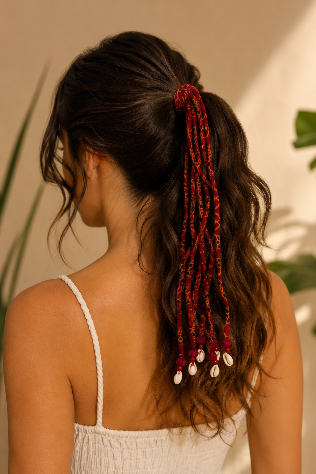 Shell Tassel Hair Tie