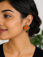 Grid Charm Handmade Earrings