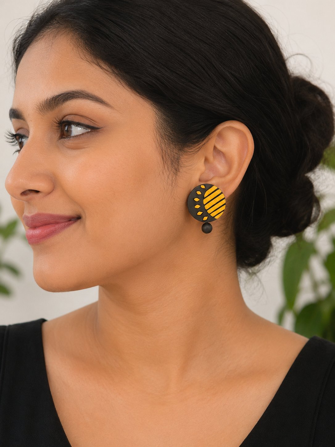 Sun Handmade Stud Earrings