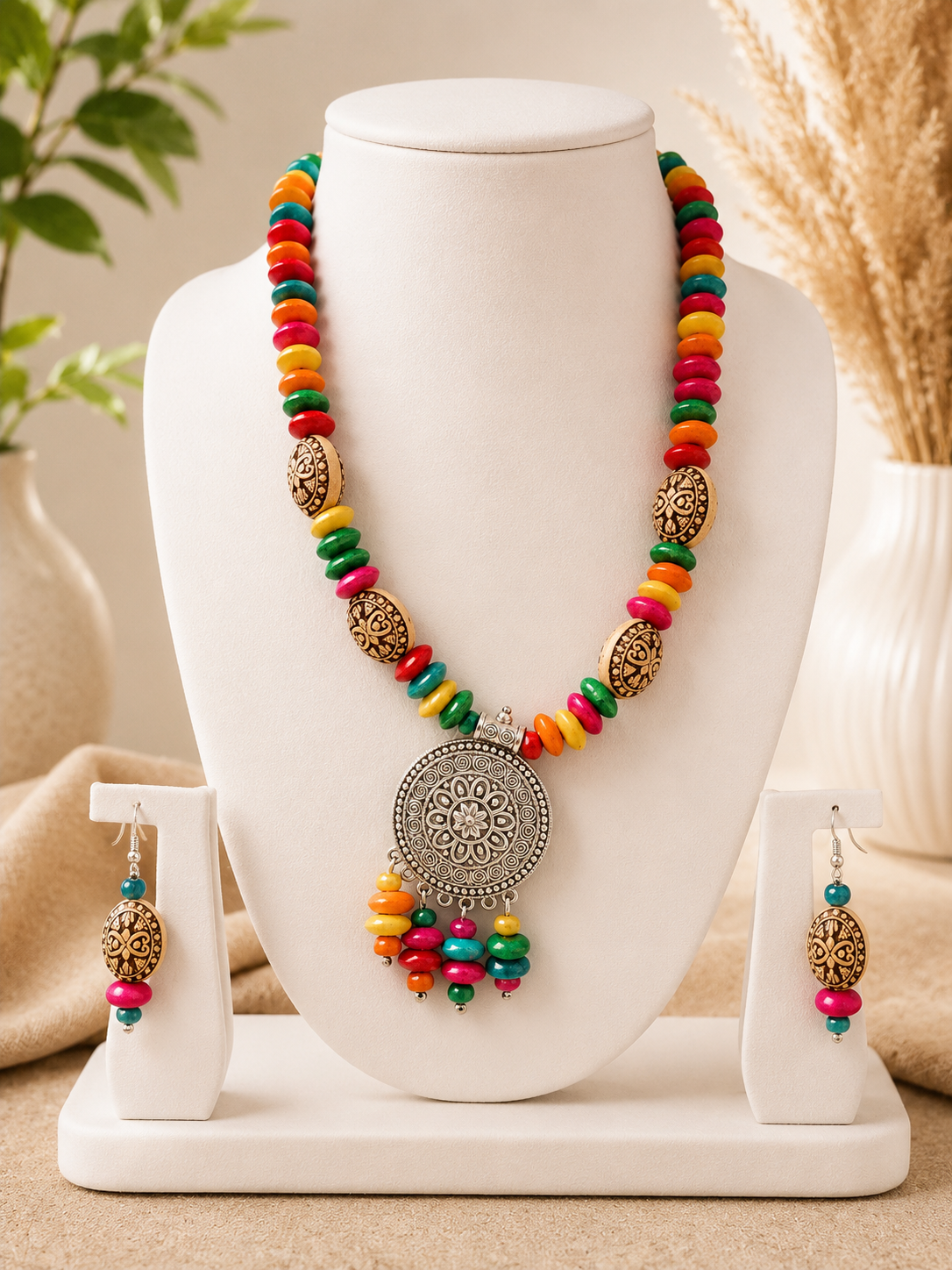 Rangriti Heritage Medallion Necklace Set