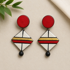Geo Drop Statement Earrings