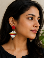 Geo Drop Statement Earrings