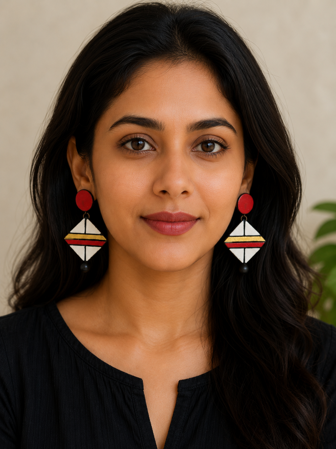 Geo Drop Statement Earrings