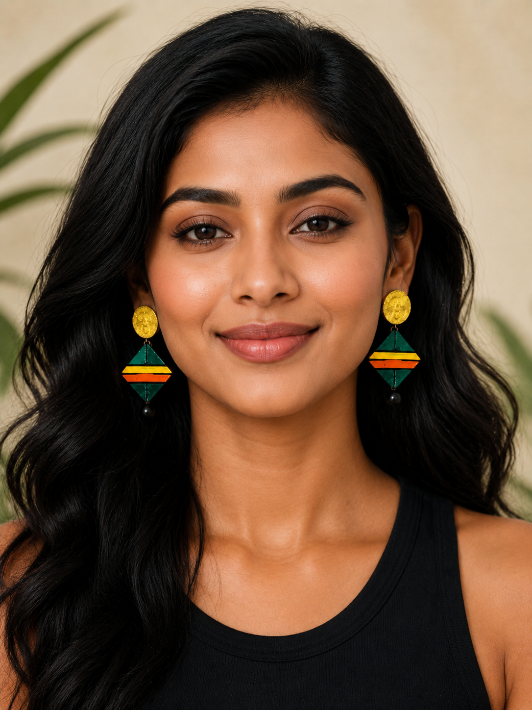 Geo Drop Statement Earrings