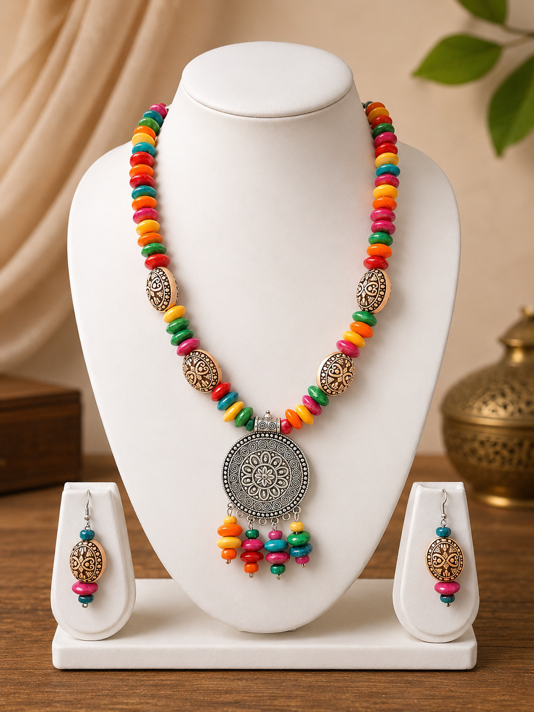 Rangriti Heritage Medallion Necklace Set