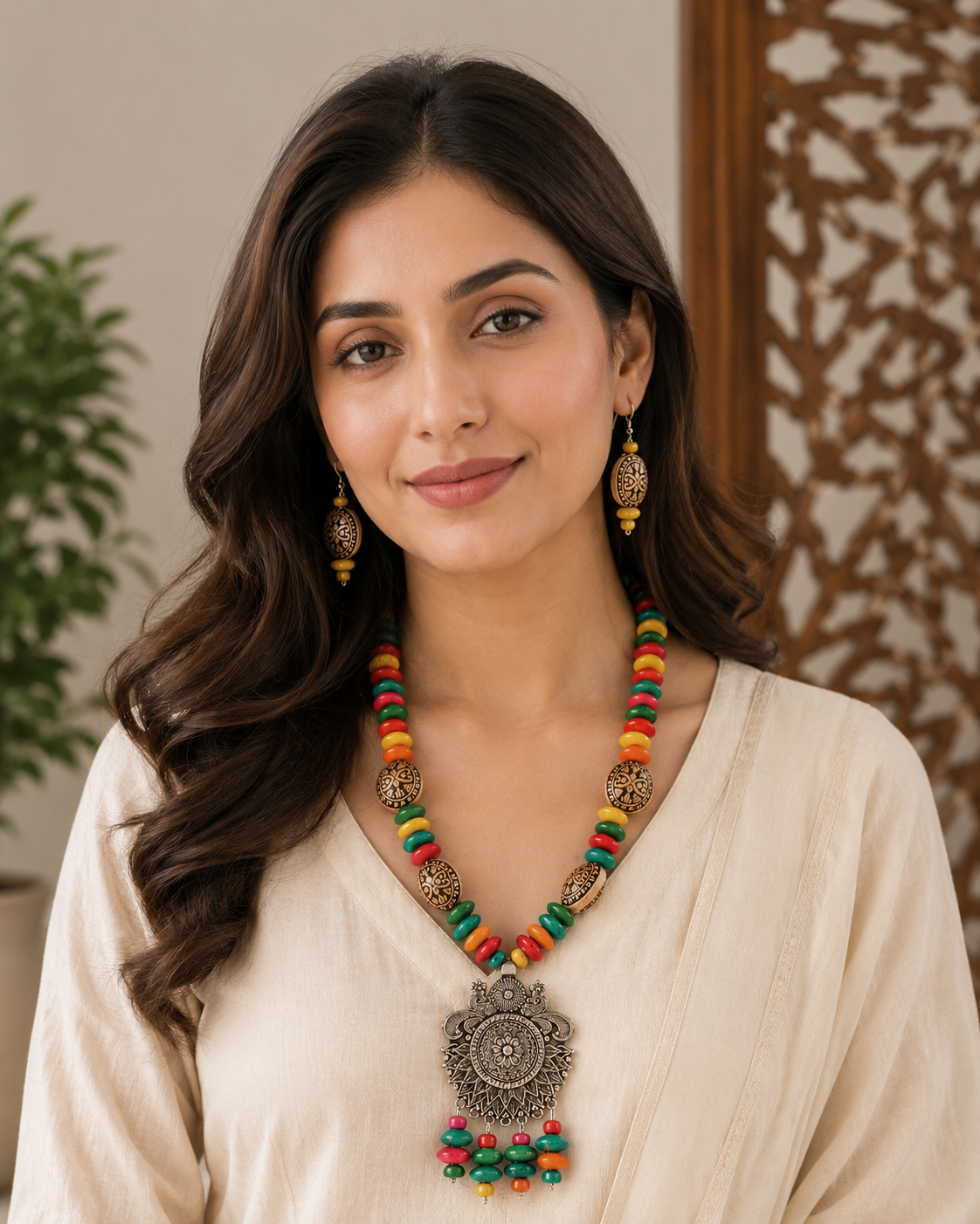 Rangriti Heritage Medallion Necklace Set