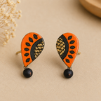 Azure Petal Artisan Drop Earrings