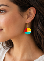 Modern Mosaic Drop Earrings