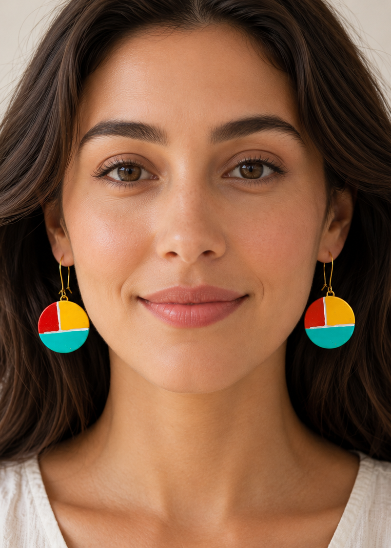 Modern Mosaic Drop Earrings