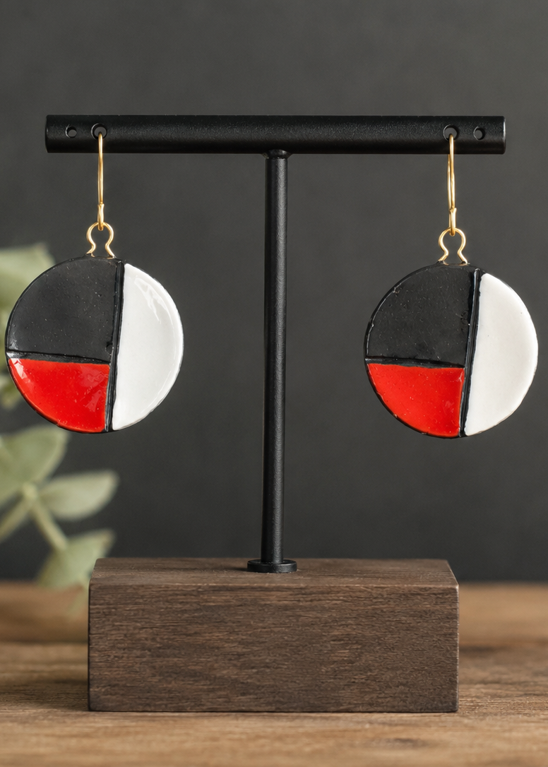 Modern Mosaic Drop Earrings