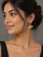 Abstract Arc Handcrafted Earrings
