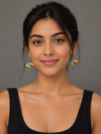 Abstract Arc Handcrafted Earrings