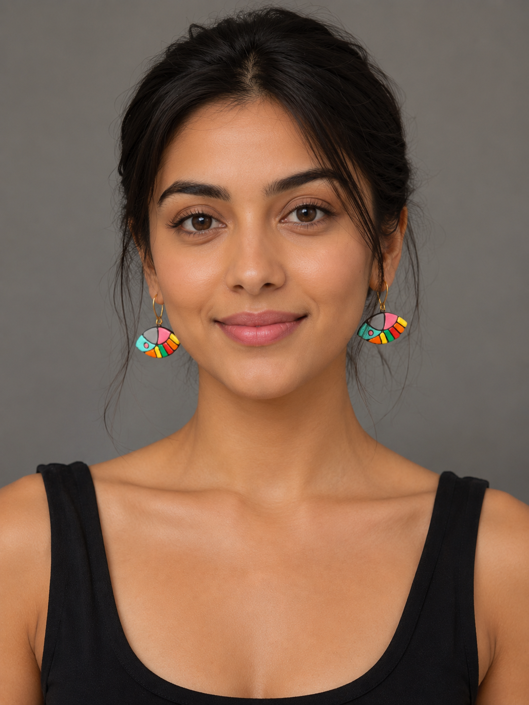Abstract Arc Handcrafted Earrings
