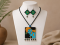 Mor Mukut Madhav Handpainted Necklace Set