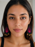 Noir Bloom Threadwork Earrings