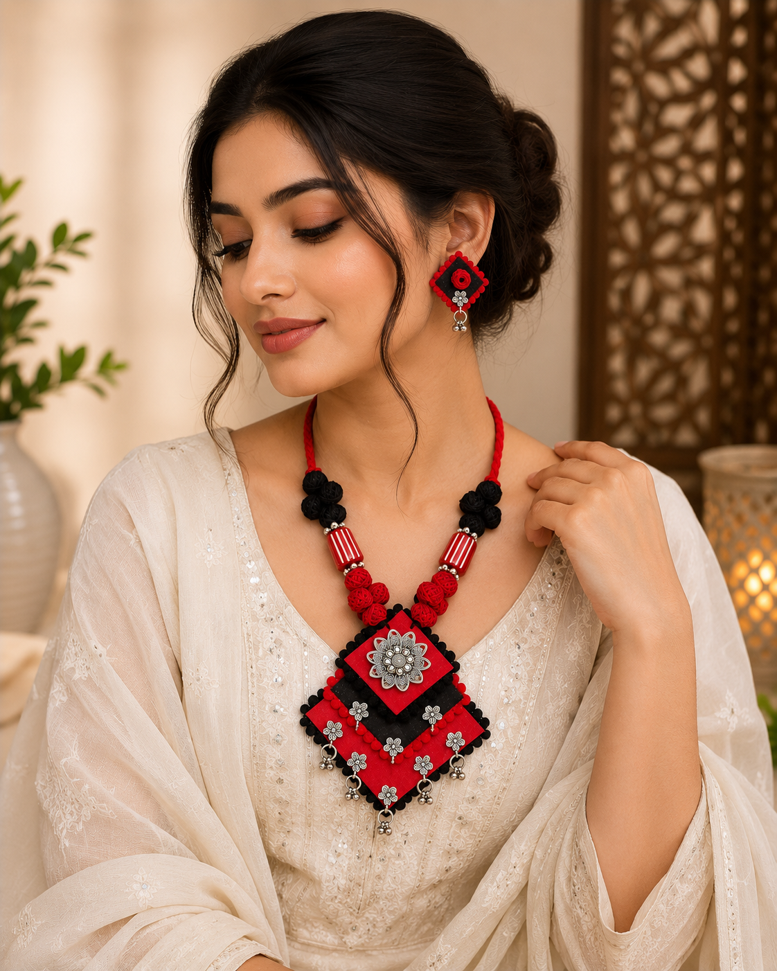 Vastra Black And Maroon Bloom Collection