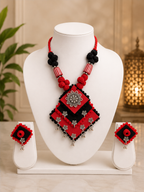 Vastra Black And Maroon Bloom Collection
